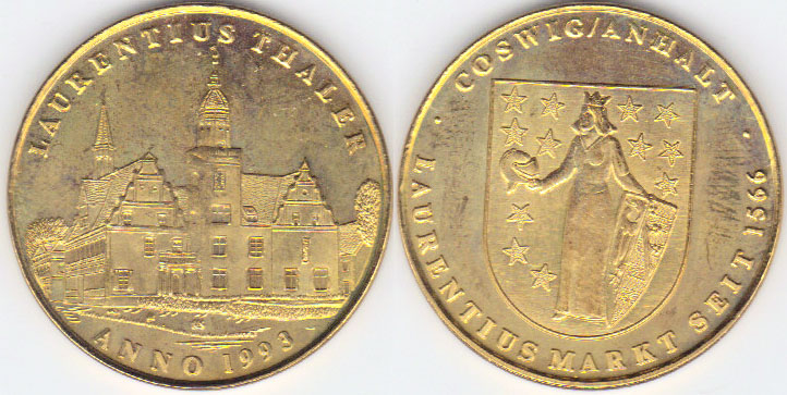 1993 East Germany City Medallion (Coswig/Anhalt) A000303 - Click Image to Close